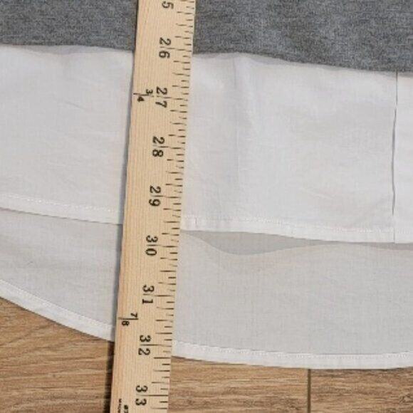 Soma Weekend Sweater Crew Pullover Blouse Combo Sz Large Gray White - Picture 9 of 11